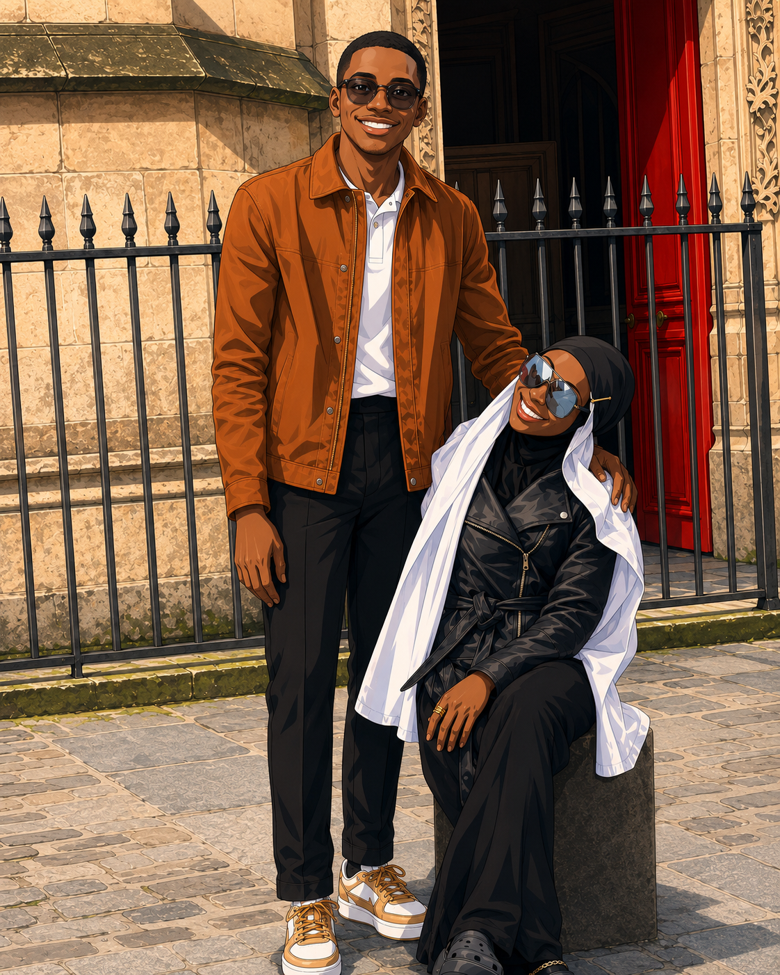 Hadeeart and Hammed together during the long-distance chapter of their relationship.